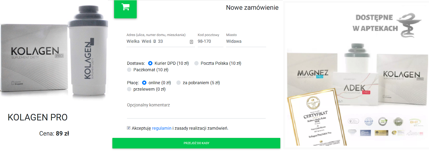 Kolagen 89 zł zamówienie + apteka